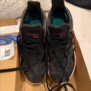Adidas EQT Black with Pink Highlights